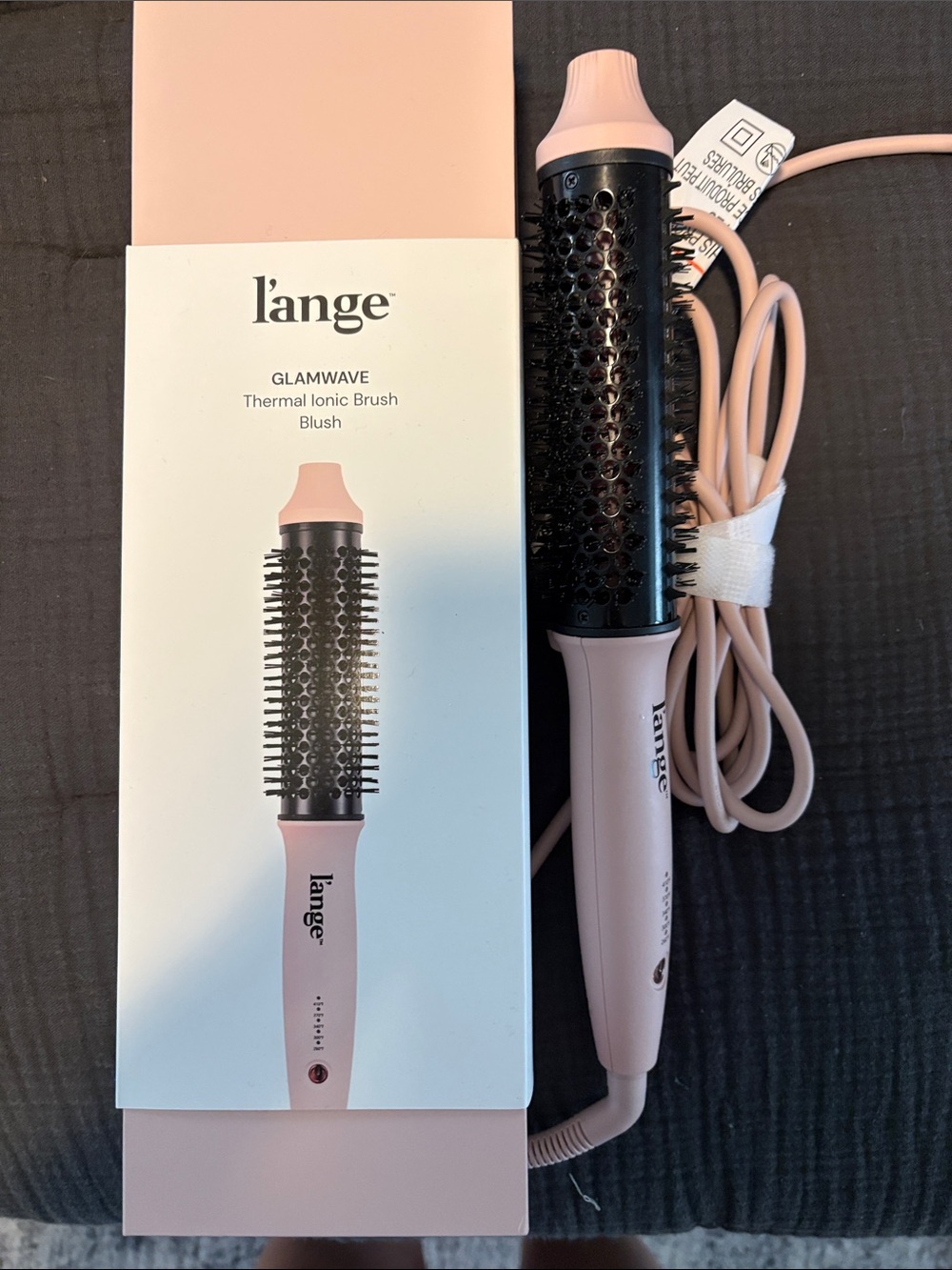 L'ange Glamwave Thermal Ionic Brush - Blush Pink & Black